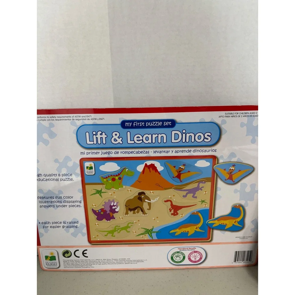 Guidecraft Japanese Food Tray & Learning Journey Lift & Learn‎ Dinos Puzzles New